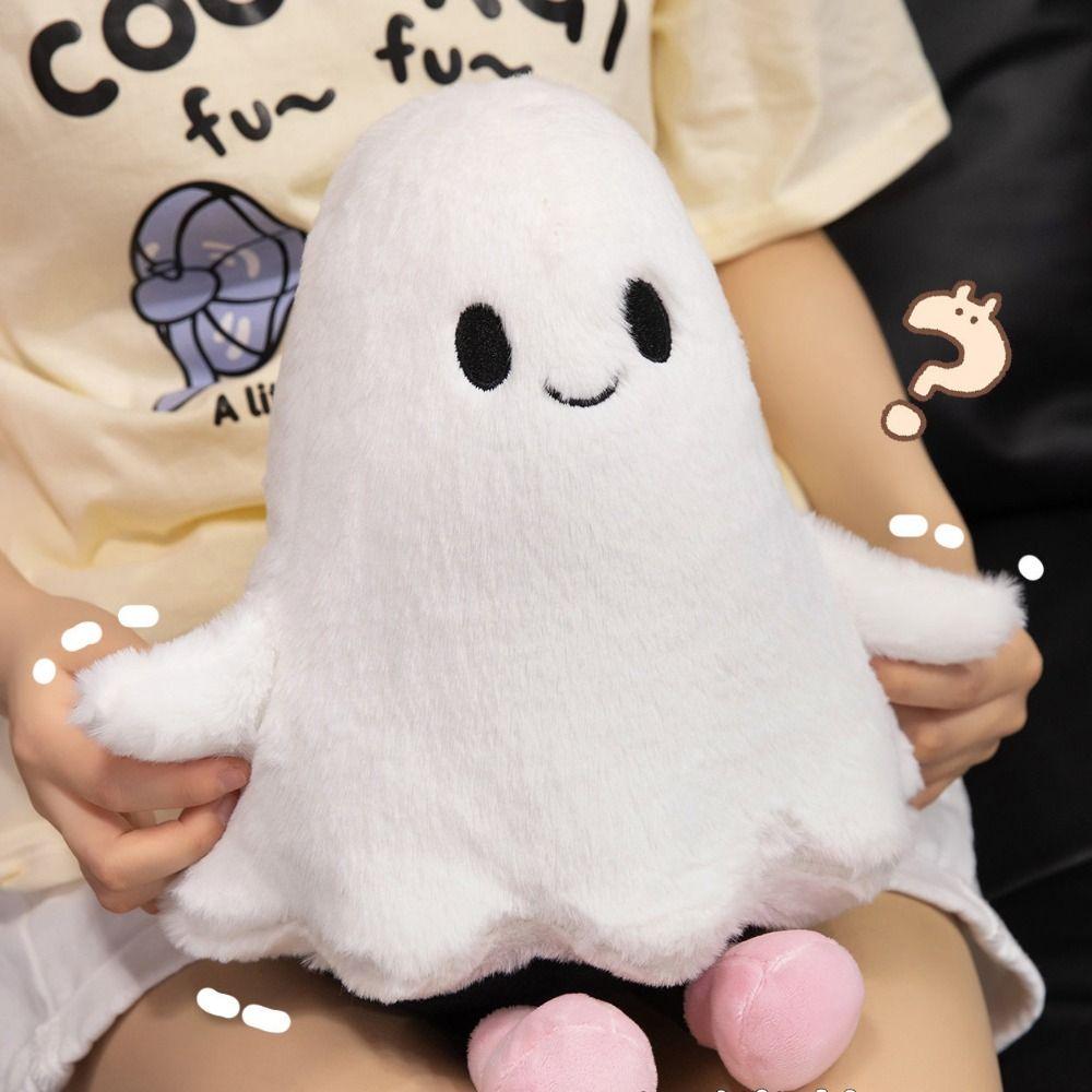 Simulation Cartoon Ghost Doll Toy Fluffy Holloween Ghost Pillow  Birthday Parties