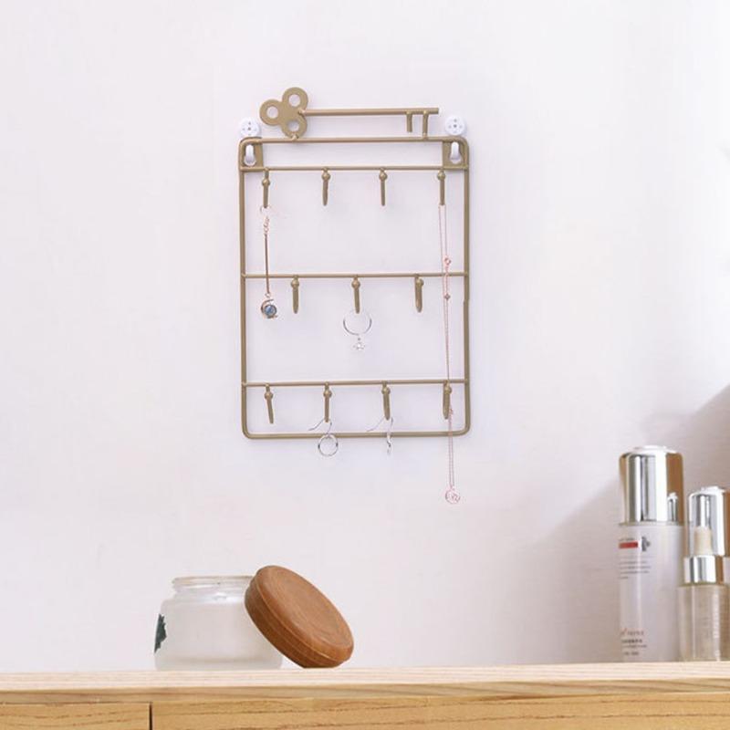 1 Stück Moderner Stil Eisen Wandmontiert 11 Schlüsselhaken Jacke Hut Aufbewahrungsregal Praktische Multifunktionale Haken