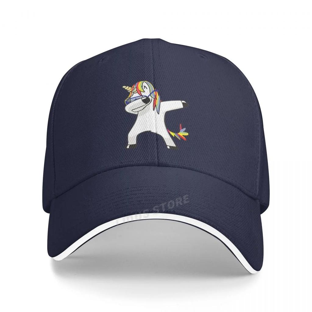 New Summer Dabbing Cap Fashion Unicorn Print Men Baseball Cap Unisex Funny Dabbing Unicorn Hip Hop Adjustable Dad Hat Bone