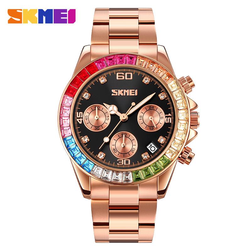 Damenuhr Frauenuhr Luxus Kalender Quarz Armbanduhr Business Wasserdichte Uhren für Mädchen Uhr Montre Femme