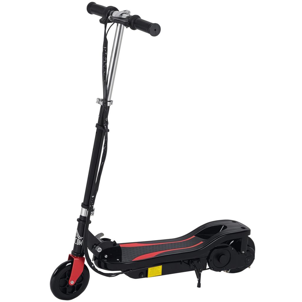 Monopattino elettrico pieghevole per bambini 7+ anni, 120W Velocità massima 12 km/h, 75x36x82-93 cm Nero
