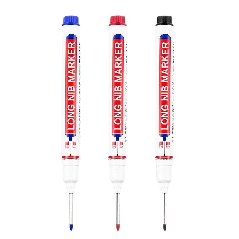 Waterproof Deep-Hole Long-Tip Oil-Based Multi-Purpose Marker for Bathroom & Woodworking.