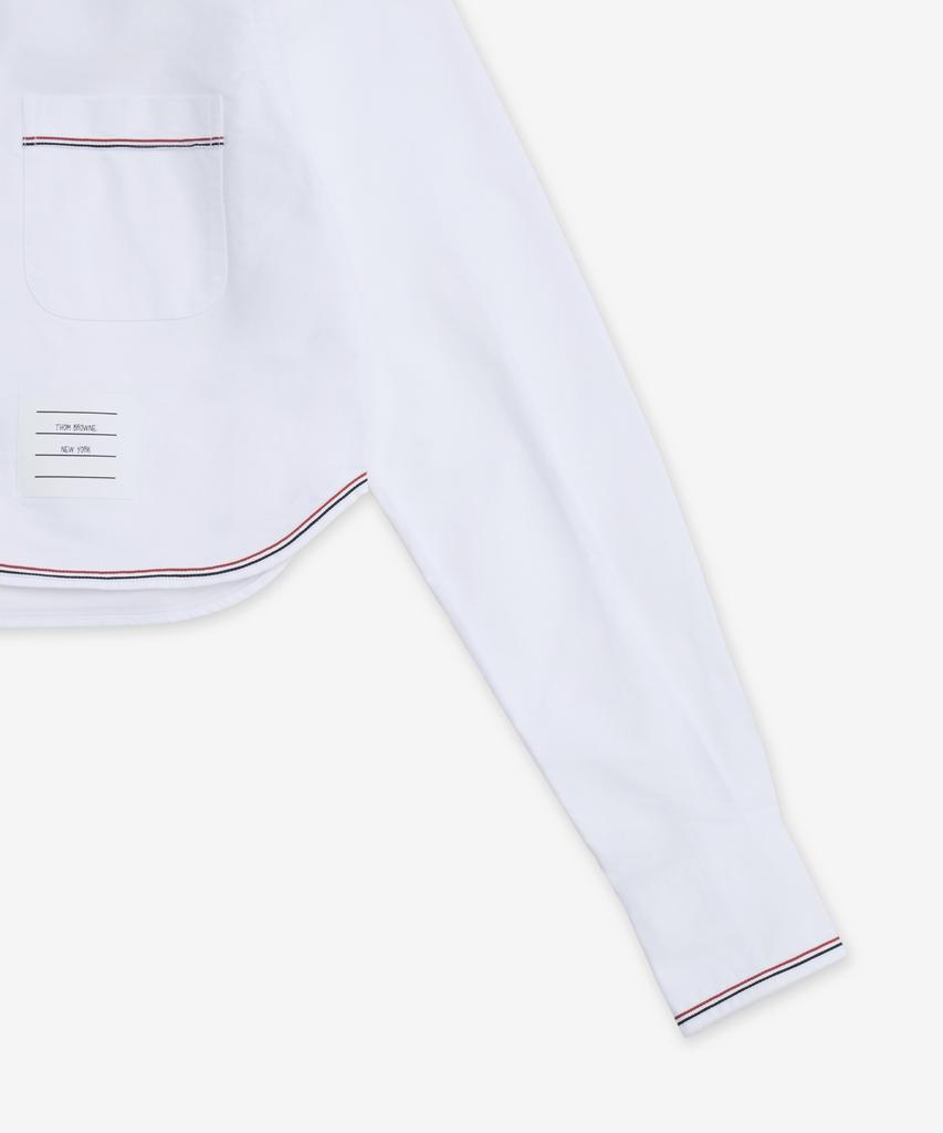 Tombeulaun Classic Long Sleeve Crop Shirt - White / Fll196Gf0313100