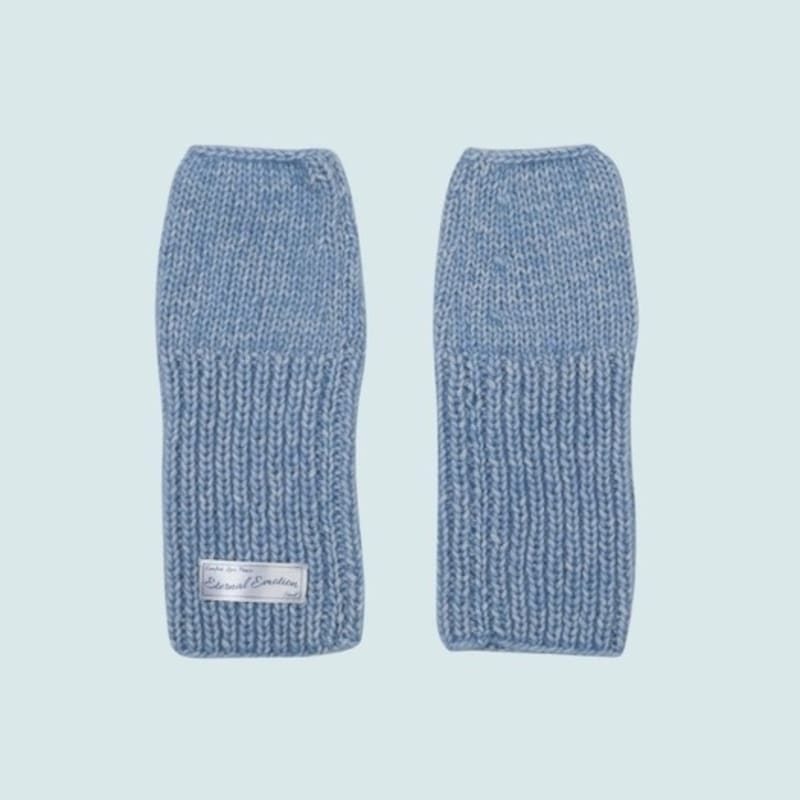 ETERNAL EMOTION SIGNATURE LABEL HANDMADE WOOL WARMER (blue MELANGE)