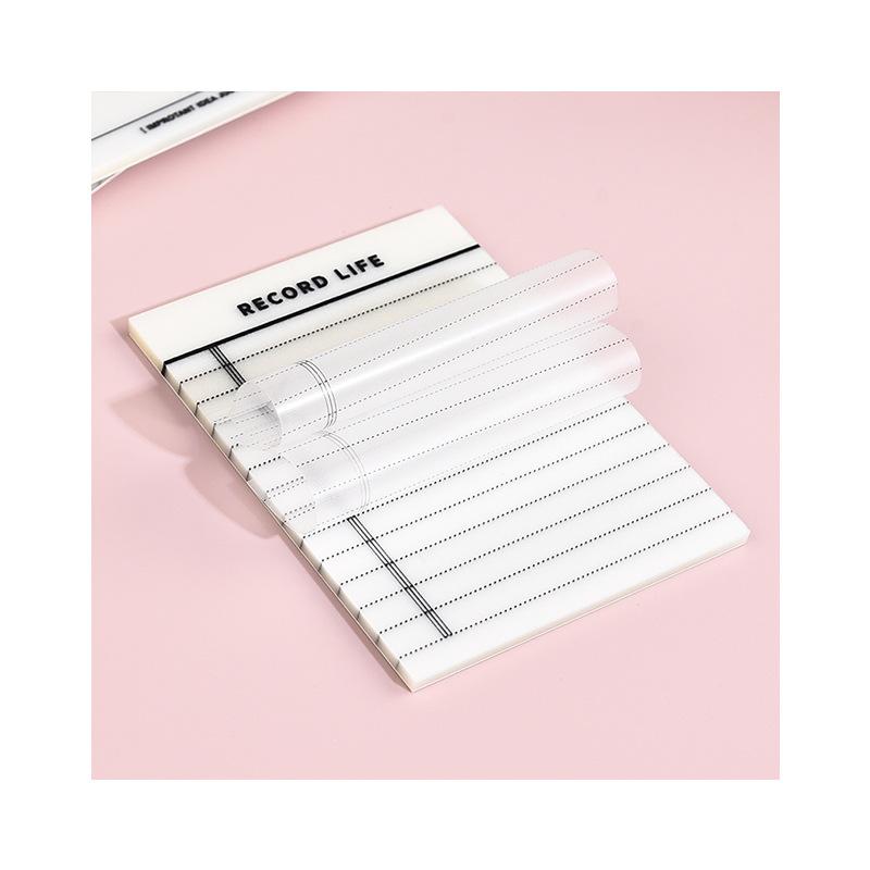 50Sheets Blank Grid Transparent Sticky Note Pads Waterproof Self-Adhesive Memo Notepad School Office Supplies Stationery planner