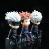 11CM 3Pcs Anime Jujutsu Kaisen Figure Itadori Yuji Satoru Gojo Sitting Model Toy Doll Gift Collection Action Figure PVC