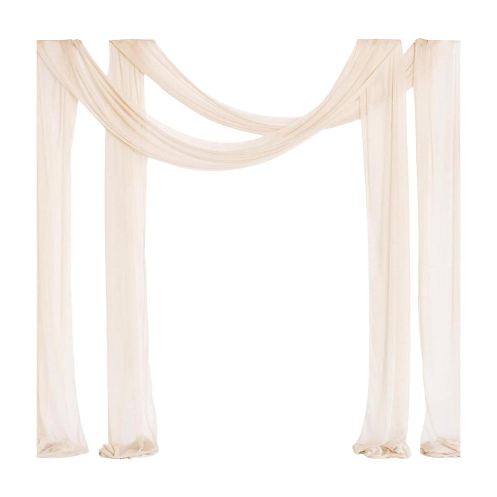 Arco de casamento Chiffon Cortina Caminho de mesa Caramanchão Cortina Decorativa Leve Capa de pano