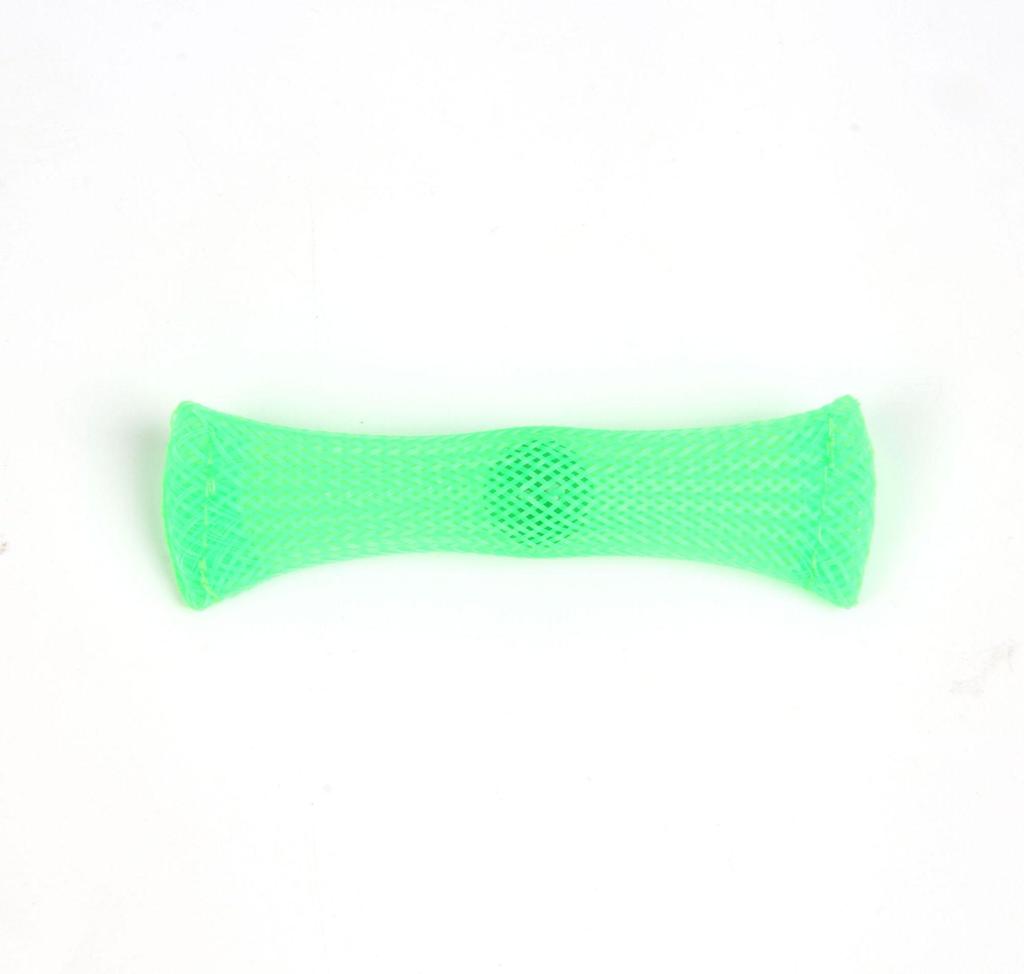 Colorful Beaded Stress Relief Fidget Toy - Woven Net Tube with Marble