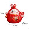 Year Wealth Lucky Figurine Ceramic Piggy Bank Decoration Home Office Decor for Good Luck Collectible