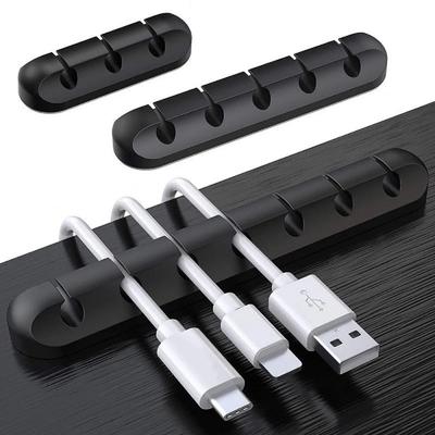 Silicone USB Cable Sorter Wrapper Desktop Cleanliness Management Clip Cable Holder Mouse Earphone Wire Sorter Cable Arranger