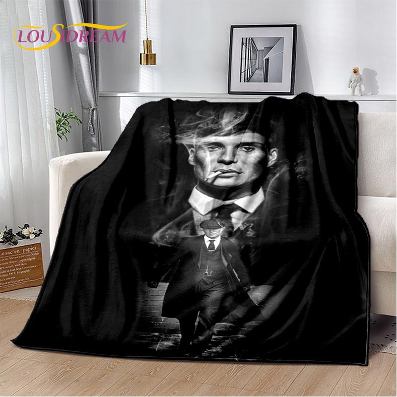 2025 New Tommy Shelby P-Peaky B-Blinders Soft Blanket,Soft Throw Blanket for Home Bedroom Bed Sofa Picnic Travel Cover Gift