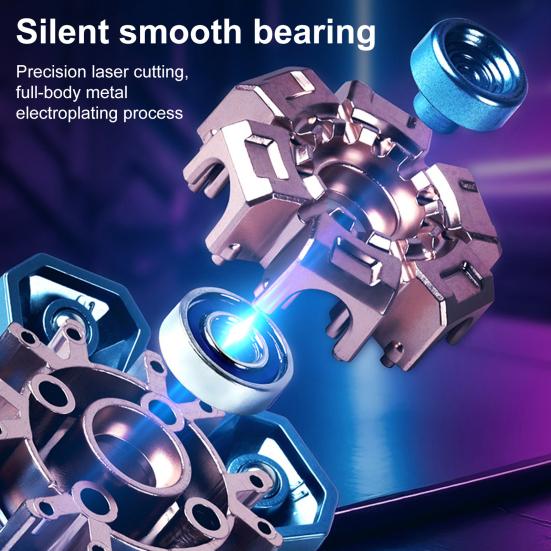 Fidget Spinner Toy Stress Anxiety Relief Teens Adults Extendable Armor Fingertip Gyroscope Portable Travel Sensory Spinning Toy