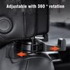 3 in 1 Multi-Function Car Back Seat Hook Hanging Storage Mobile Phone Holder Lazy Bracket Rear Seat Phone Headrest Bracket