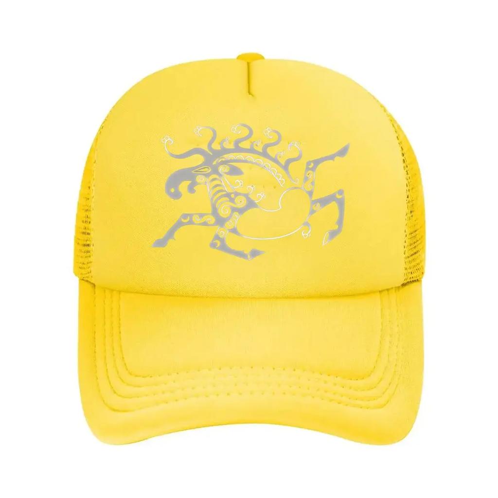 Stylized and Decorative Silver Horse Illustration Mesh Baseball Cap
