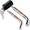 CZC AUTO Hitch Receiver Pin Lock, Right Angle 1/2" And 5/8" Dual P For Class I II III IV 1-1/4" 2" And 2-1/2" Receiver, Compatible With Bike Rack