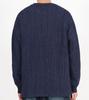 Beoteunseoul Ribbed Round Hem Cut Knit (Navy)