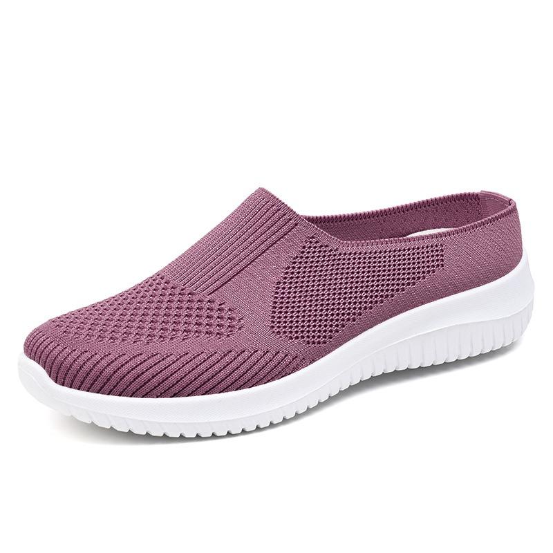 Shoes women's new large-size cloth shoes women's shoes breathable fly-woven shoes soft-soled casual mother shoes