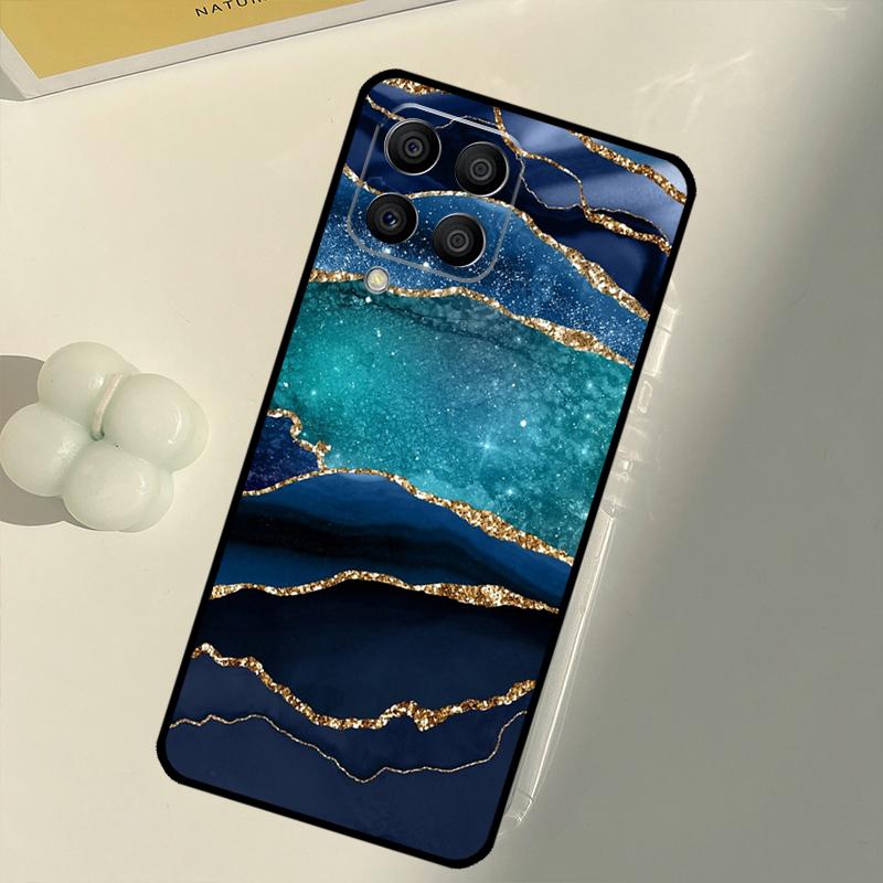 

Золотой Индиго Искусственный Малахит Для Samsung Galaxy M33 M13 M14 M12 M32 M52 M31 M55 M15 M11 M21 M35 M53 M34 M54 M06 M16 Чехол Samsung M16