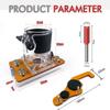 Aluminum 65mm Punch Guide with Measurement Scale for Cabinet Panel Installation, Dual-Function Slot Bracket Fastening Tool
