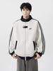 Men's Trendy Retro Patchwork Baseball Jacket with Three Stripes