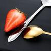 SAKURA ROSE LOVE Soup Spoons Long Handle Dessert Spoon Portable Stirring Spoon  for Kitchen Tools