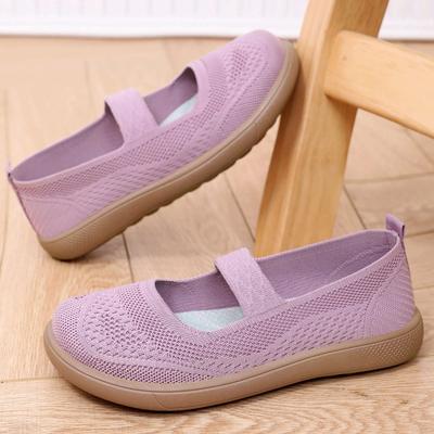 Schuhe Damenschuhe sind vielseitig, Frühling neue Schuhe für mittlere und ältere Menschen zum Gehen, leichte und bequeme Mutter Schuhe, atmungsaktive Ein-Pedal-Single-Schuhe