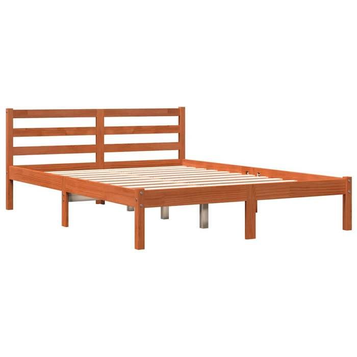 Maison Exclusive - Cadre de lit Brun cire 120 x 190 cm Solid Pine Wood, Plywood