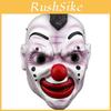 Slipknot Halloweenmasker met clowngezicht en mond met rits voor verkleedfeestjes