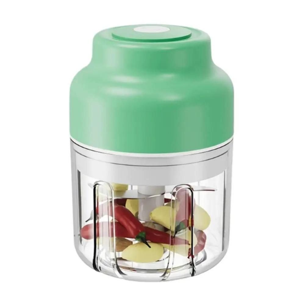 Plastic Electric Garlic Puree Machine 320ml Meat Mincer Portable Food Processor  Food Preparation