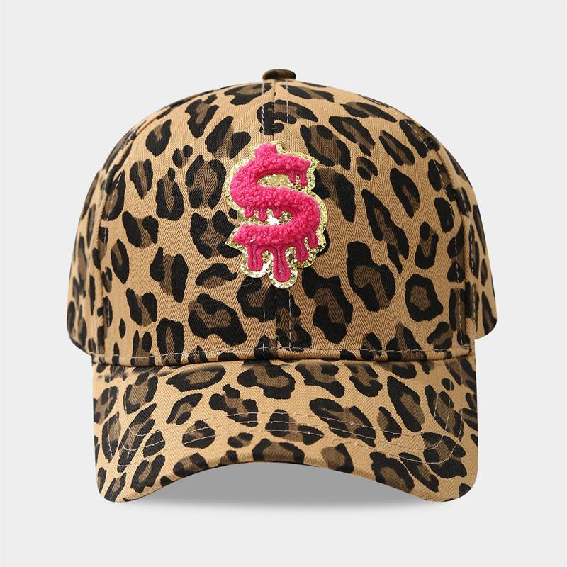 Leopard Print Baseball Caps Unisex Embroidery Spring Autumn Retro Outdoor Sunscreen Hat Adjustable Casual Lovers Fashion Hats