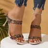Shiny Crystal High Heels Sandals for Women Plus Size Light Comfort Mixed Colors Slippers 2026 Summer Casual Thin Heeled
