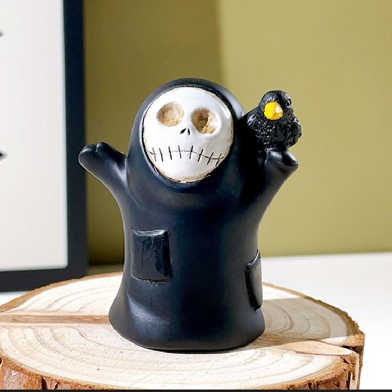 

Унесенные призраками Черное пальто Безликий Человек Череп Смола Игрушка Куклы Украшение Настольное Style A