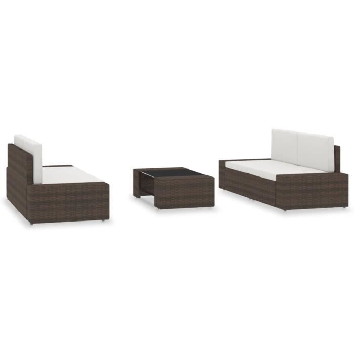 VidaXL Garden Furniture Set 5 Pcs Woven Resin Brown