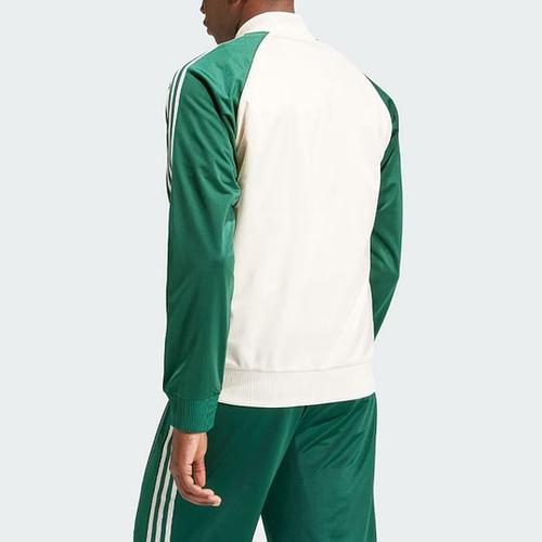 adidas Originals SST Track Zip Up Track Jacket Beige/Green IS1403