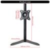 Height Adjustable Computer Monitors Stand for 14 To 27inch Displays with Vesa Base and Swivels