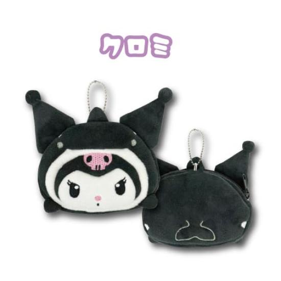 Hatayama Shoji Sanrio Die-Cut Mini Pouch, Kuromi, Sea Creatures, Approx. H8 x W12 x D3cm, 63203234