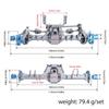 +9mm Aluminum Hydraulic Front Rear Straight Axle With Steering Link For 1/24 RC Crawler SCX24 Deadbolt 90081 C10 JEEP Gladiator