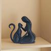 Baizihuahu 3D Printed Sculpture, Woman And Cat Shape, Matte Finish Durable Figurine, Light Luxury Style Ornament for Home Decor