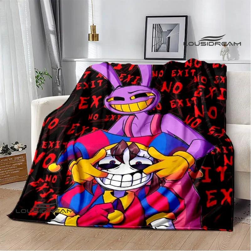 THE AMAZING DIGITAL CIRCUS Cartoon Blanket Warm Flannel Blankets Soft Cozy Blanket Sofa Travel Blanket Bed Linings Birthday Gift