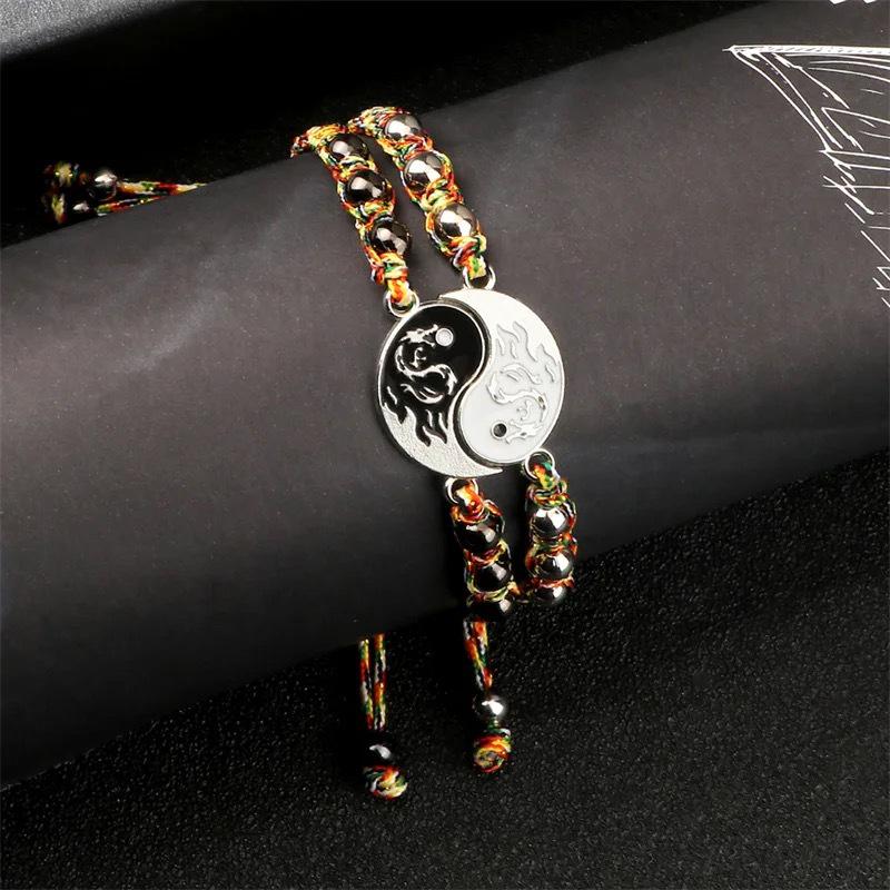 Brățară Magnetică Tai Chi Dragon Totem Yin Yang - Accesoriu de Cuplu Unisex la Modă