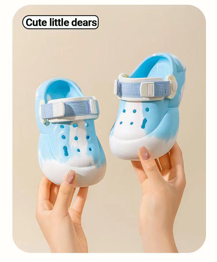 Kids' Cute Cartoon Closed-Toe Sandals – Soft Sole Outdoor Shoes for Boys and Girls, Sizes Small to Large