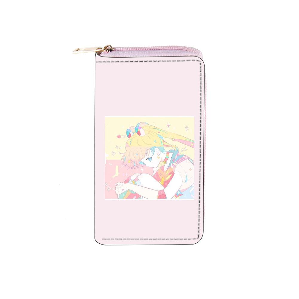 Kreslená dlouhá peněženka na zip Peněženka Spojka Sailor Moon