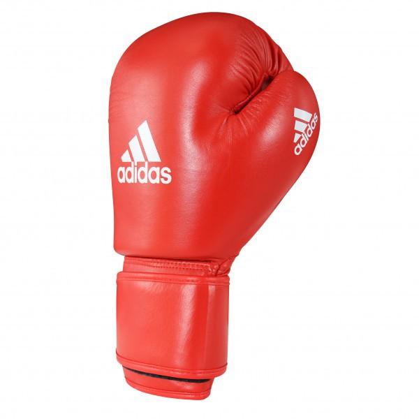 Adidas Aiba Zertifizierte Echte Leder Boxhandschuhe Rot 12oz