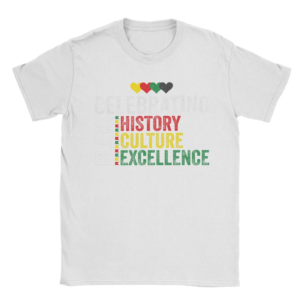 Celebrating Black History Month Afro African TShirt Summer Trendy Cool TShirts Couple 100 Cotton Short Sleeve Vintage Tops