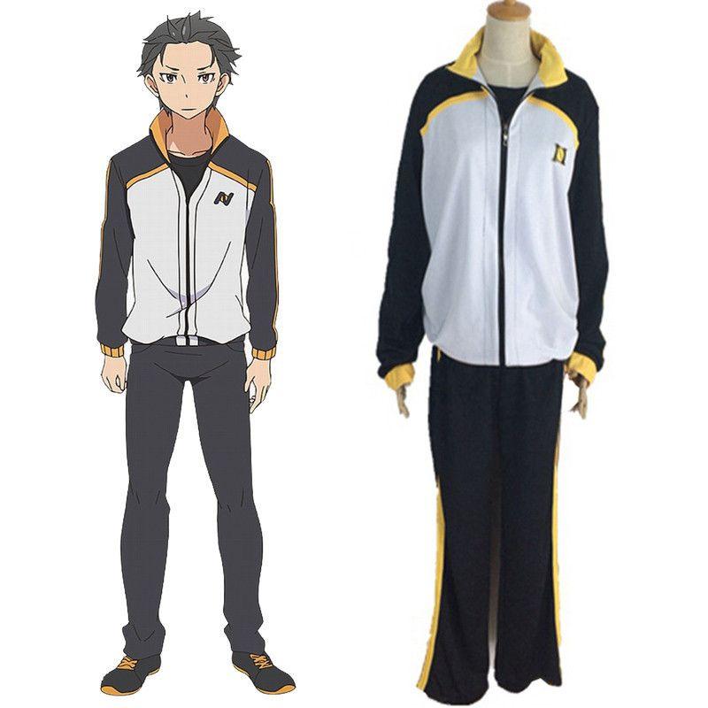 Stylish Rezero Natsuki Subaru Suit Cosplay Costume Set For Anime Fans