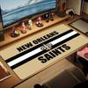 New Orleans Saints Farb-Mauspad Großes Gaming-Tischkissen Rutschfestes Laptop-Tablet Großes Mauspads XXL Matte Mini-PC Spielmatte Mit Verriegeltem Rand