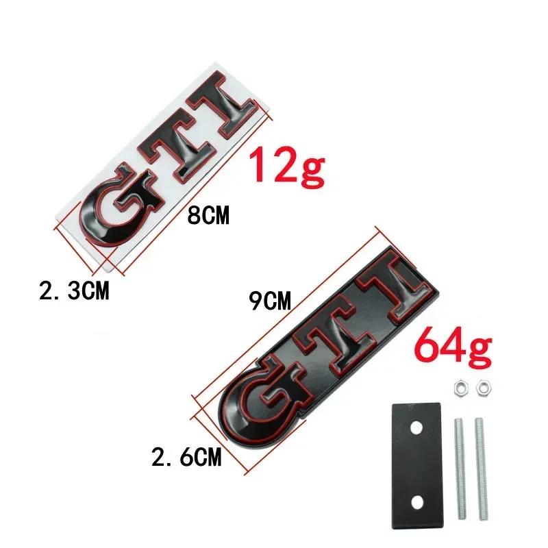 2026 Hot Sticker Metal GTI Logo Car Front Grille Emblem Badge for Volkswagen Polo Caddy Golf 4 5 6 8 Jetta Tiguan Touran Passat