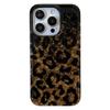 Fashion Retro Bling Glitter Leopard Print Case For iPhone 17 Pro Max Air 13 14 15 16 Glossy Bright Shiny Gold Foil Phone Cover