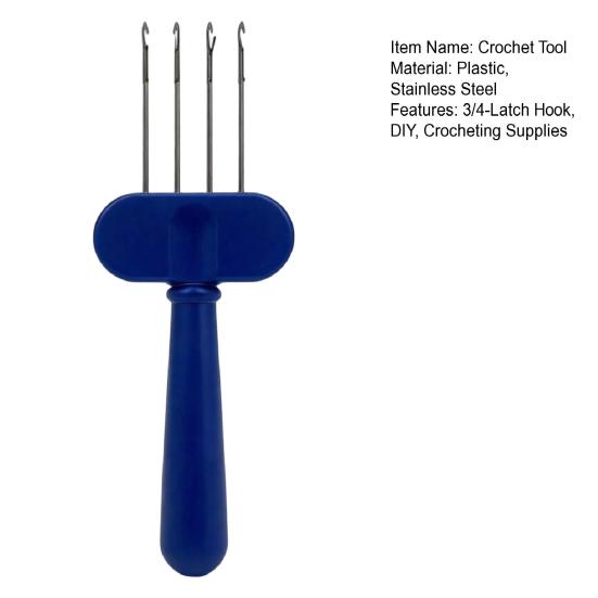 3/4-Latch Hook Cord Knitting Tool DIY Binding-Off Edging Knitting Projects Crochet Tool Yarn Weaving Crocheting Needle Hook
