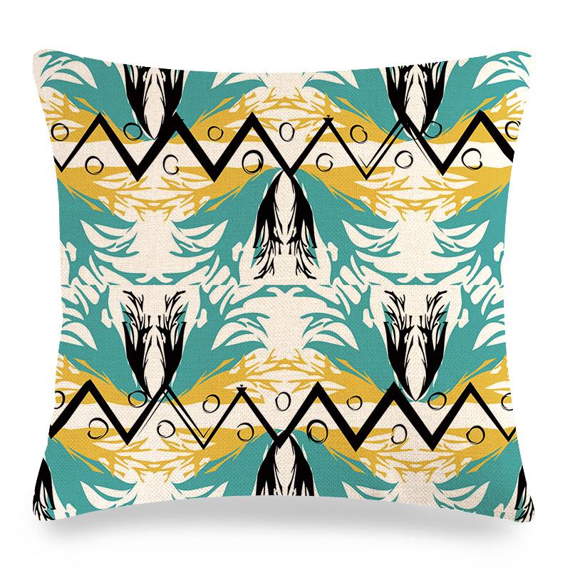 Home Decor Bohemian Aztec Pattern Digital Print Pillow Covers Pattern Cushion Cover Suitable for Sofa Bedroom Car Pillow Cover